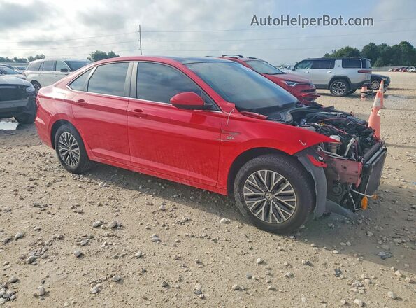 3VWE57BU3KM066524 2019 VOLKSWAGEN JETTA Красный Передняя правая четверть