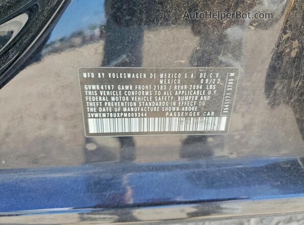 3VWEM7BUXPM009344 2023 VOLKSWAGEN JETTA Black Вид підкапотного простору