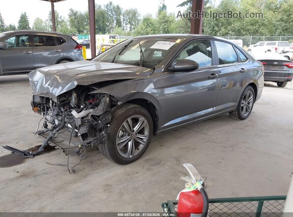 3VWEM7BUXRM041410 2024 VOLKSWAGEN JETTA Gray წინა მარცხენა ხედი სამი მეოთხედიდან