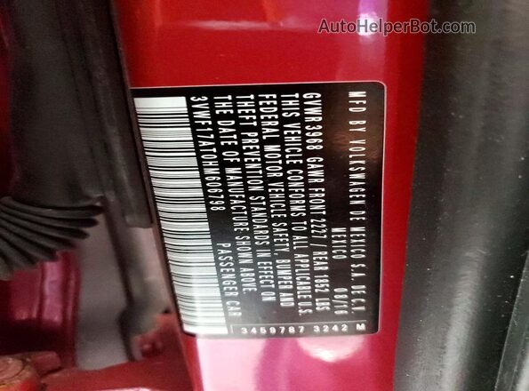 3VWF17AT0HM606798 2017 VOLKSWAGEN BEETLE Розовый Вид подкапотного пространства