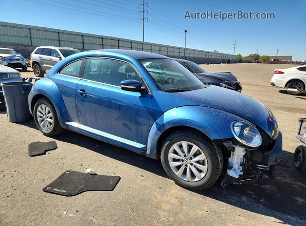 3VWFD7AT7KM712602 2019 VOLKSWAGEN BEETLE Синий Передняя правая четверть