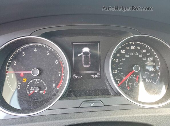 3VWH17AU6HM538783 2017 VOLKSWAGEN GOLF Blue Widok zestawu wskaźników
