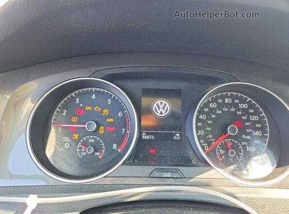 3VWH17AU9HM503381 2017 VOLKSWAGEN GOLF White Widok zestawu wskaźników