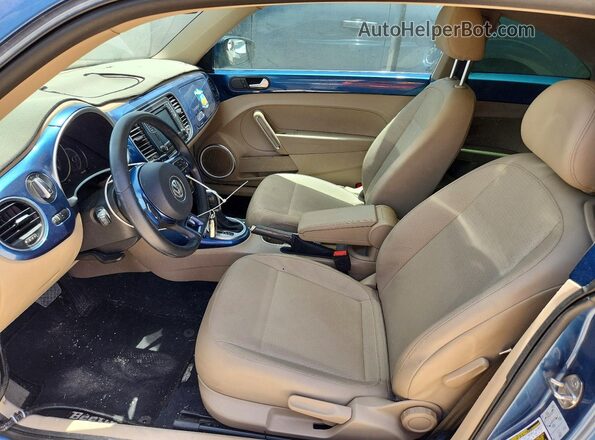 3VWJD7AT7KM713601 2019 VOLKSWAGEN BEETLE Blue Vista interior delantera