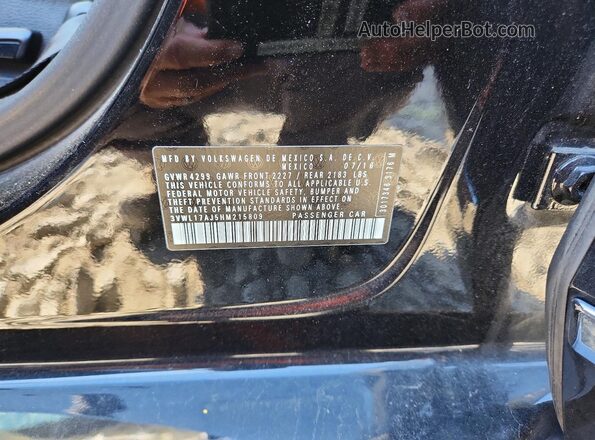 3VWL17AJ5HM215809 2017 VOLKSWAGEN JETTA Черный Вид подкапотного пространства