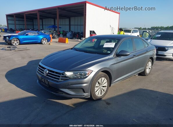 3VWN57BU1KM013255 2019 VOLKSWAGEN JETTA Gray Առջևի ձախ երեք քառորդ տեսարան