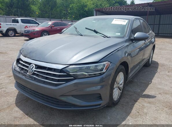 3VWN57BU2KM022790 2019 VOLKSWAGEN JETTA Gray Առջևի ձախ երեք քառորդ տեսարան