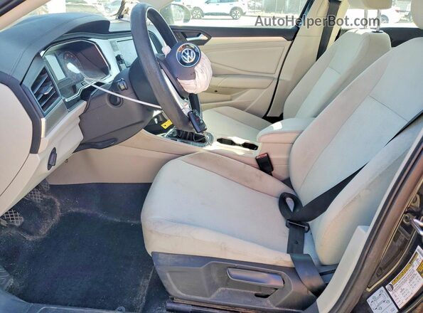 3VWN57BU5KM244756 2019 VOLKSWAGEN JETTA Black Widok wnętrza z przodu