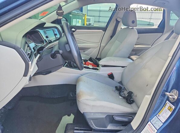 3VWN57BUXKM227127 2019 VOLKSWAGEN JETTA Blue წინა სალონის ხედი