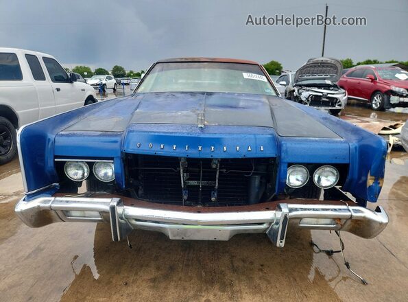 3Y82A874716 1973 LINCOLN CONTINENTA Blue Vista frontal