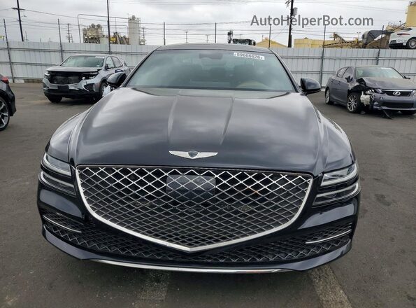KMTGB4SC8NU112618 2022 GENESIS G80 Black Widok z tyłu