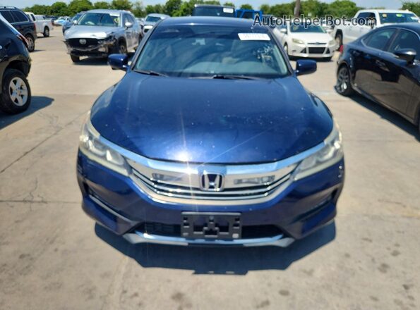 1HGCR2F72HA296634 2017 HONDA ACCORD Blue Widok z tyłu