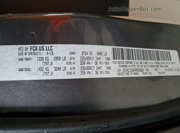 2C4RC1DG6HR503920 2017 CHRYSLER PACIFICA Black 