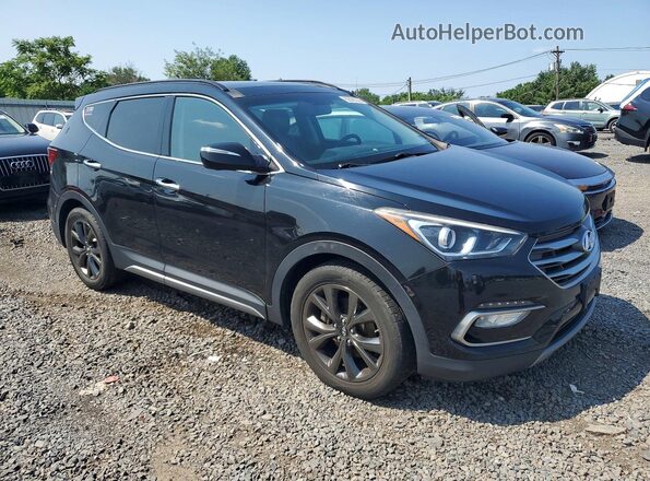 5XYZWDLA9HG395044 2017 HYUNDAI SANTA Black Front view