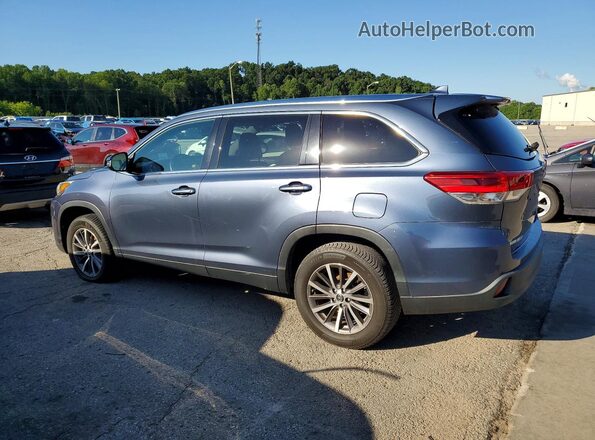 5TDKZRFH9KS297768 2019 TOYOTA HIGHLANDER Blue უკანა მარჯვენა