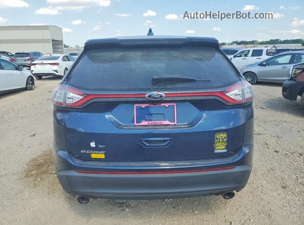 2FMPK3G95HBC52282 2017 FORD EDGE Blue Вид салону спереду