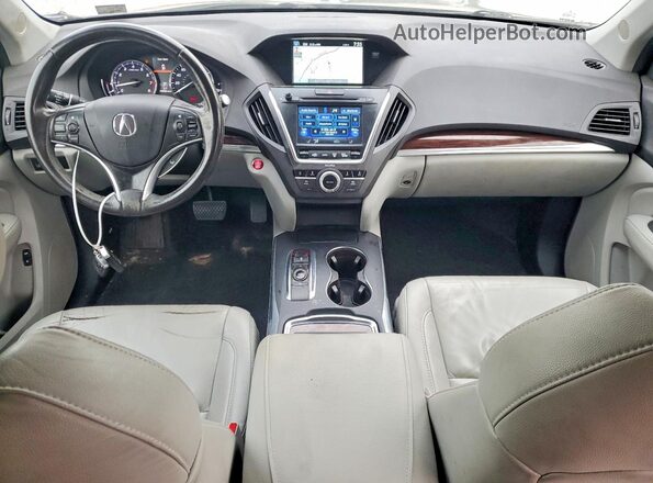 5FRYD4H47GB037949 2016 ACURA MDX Black ხელსაწყოთა პანელის ხედი