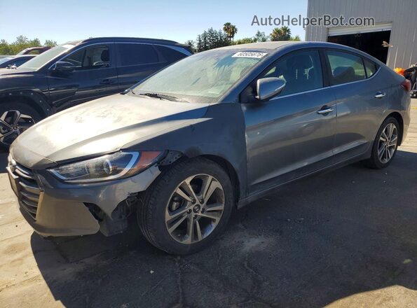 KMHD84LF1HU148384 2017 HYUNDAI ELANTRA Серый Задняя левая четверть