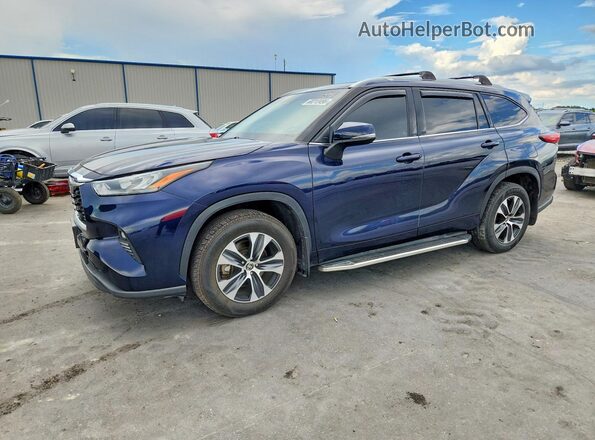 5TDHZRBH4LS041670 2020 TOYOTA HIGHLANDER Blue Задня ліва чверть