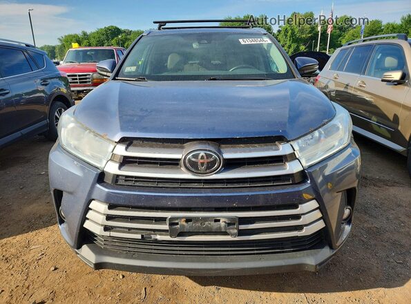 5TDJZRFH5JS491997 2018 TOYOTA HIGHLANDER Blue Հետևի տեսք