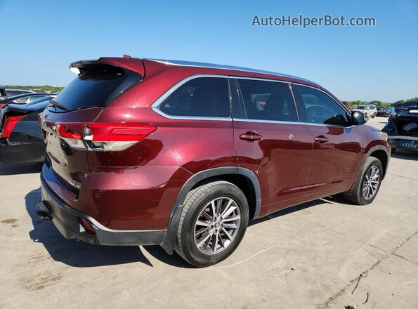 5TDJZRFH9JS847559 2018 TOYOTA HIGHLANDER Burgundy Front right
