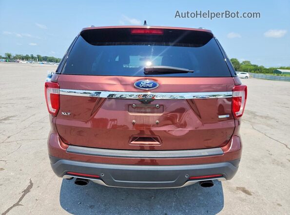 1FM5K8DH8JGA89741 2018 FORD EXPLORER Red წინა სალონის ხედი