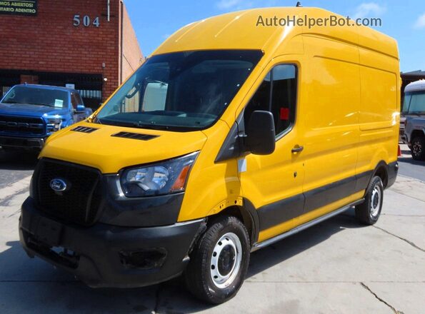 1FTBR1X82PKA73790 2023 FORD TRANSIT Yellow Front right