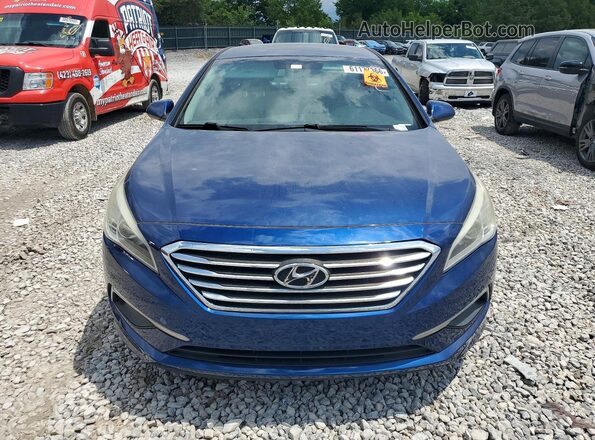 5NPE24AF5HH487530 2017 HYUNDAI SONATA Blue Вид ззаду