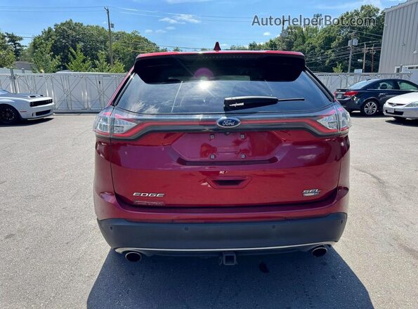 2FMPK4J9XGBB55656 2016 FORD EDGE Red Widok wnętrza z przodu