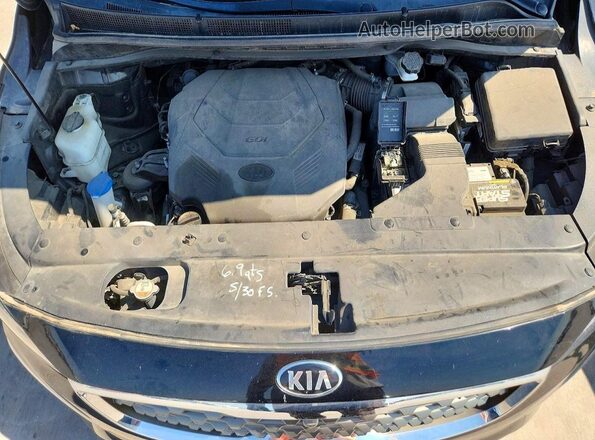KNDMC5C16K6558445 2019 KIA SEDONA Black VIN კოდის სტიკერის ხედი