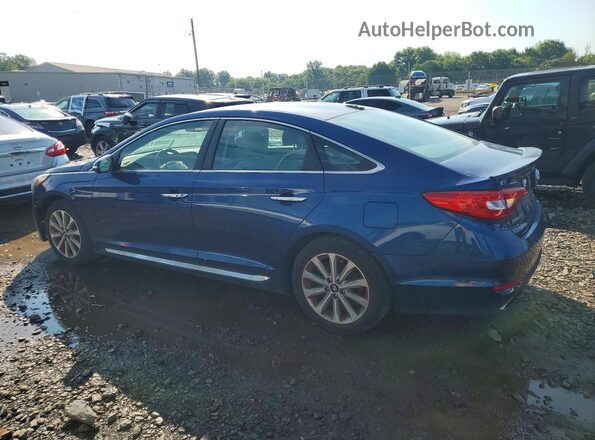5NPE34AF7HH497781 2017 HYUNDAI SONATA Blue Задня права чверть