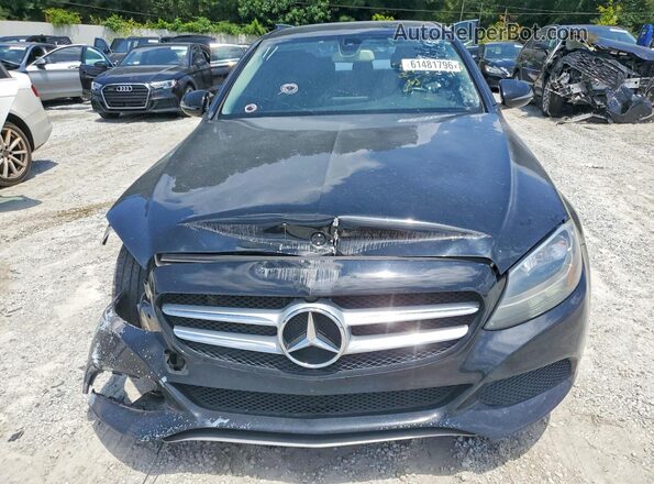 55SWF4KB2HU213493 2017 MERCEDES-BENZ C-CLASS Black Вид ззаду