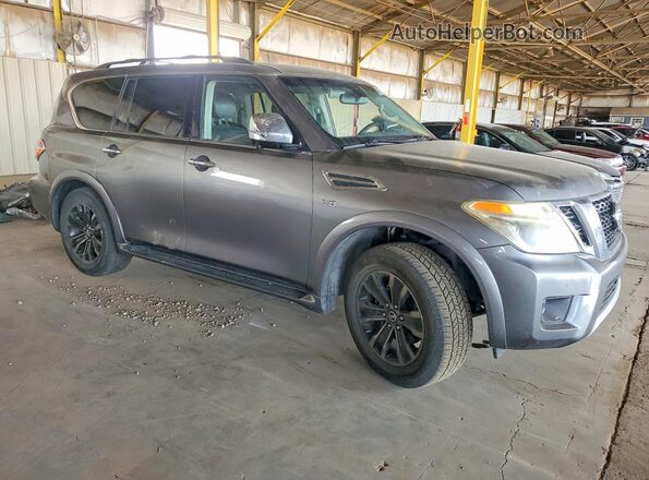 JN8AY2NF3H9304716 2017 NISSAN ARMADA Gray Front view