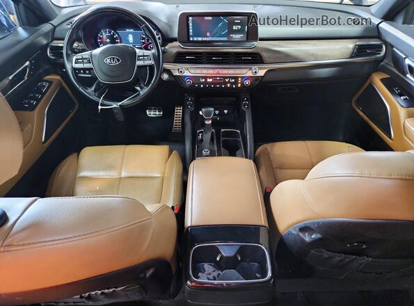 5XYP54HC7MG137393 2021 KIA TELLURIDE Black Vista del cuadro de instrumentos