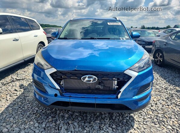 KM8J3CAL7KU011526 2019 HYUNDAI TUCSON Blue უკანა ხედი