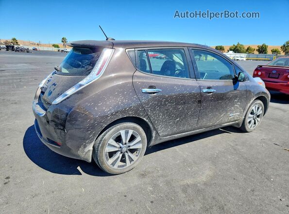 1N4BZ0CP9HC301891 2017 NISSAN LEAF Brown Front right