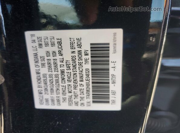 7FARW2H8XJE048320 2018 HONDA CR-V Black Սալոնի 360 աստիճան տեսք
