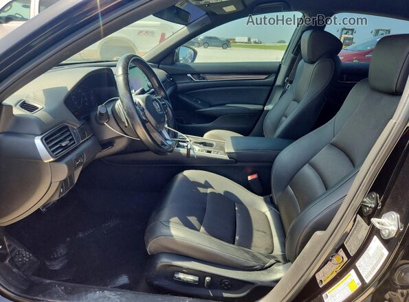 1HGCV1F34NA080279 2022 HONDA ACCORD Black წინა პანელის ხედი