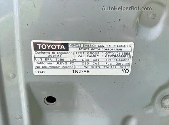 VNKKTUD35GA071024 2016 TOYOTA YARIS Серебряный Панорамный вид салона 360°
