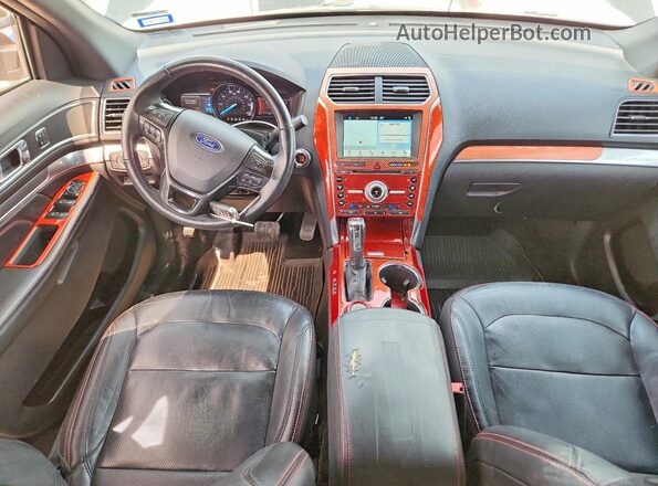 1FM5K8GT2JGB31479 2018 FORD EXPLORER Black ხელსაწყოთა პანელის ხედი