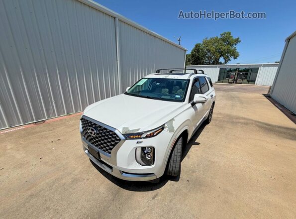 KM8R74HE8MU325029 2021 HYUNDAI PALISADE White უკანა მარჯვენა