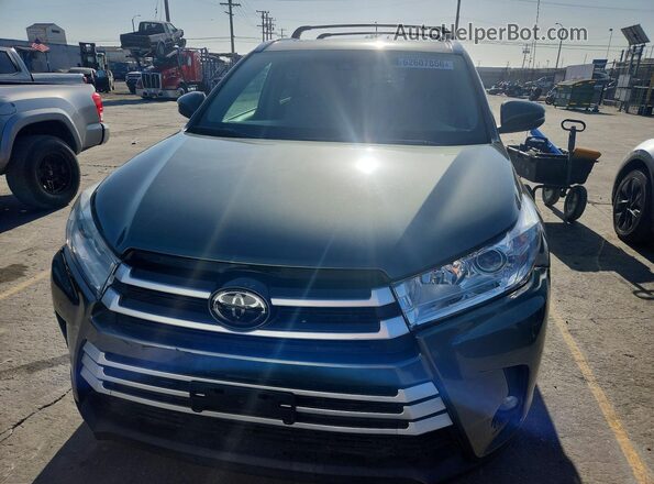 5TDJZRFH3KS940661 2019 TOYOTA HIGHLANDER Зеленый Вид сзади