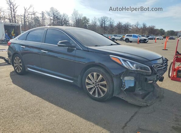 5NPE34AF1HH586276 2017 HYUNDAI SONATA Black Вид спереду