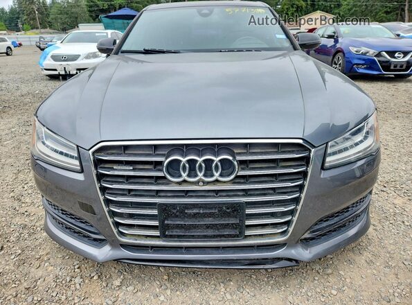 WAU44AFD5HN006975 2017 AUDI A8 Gray Widok z tyłu