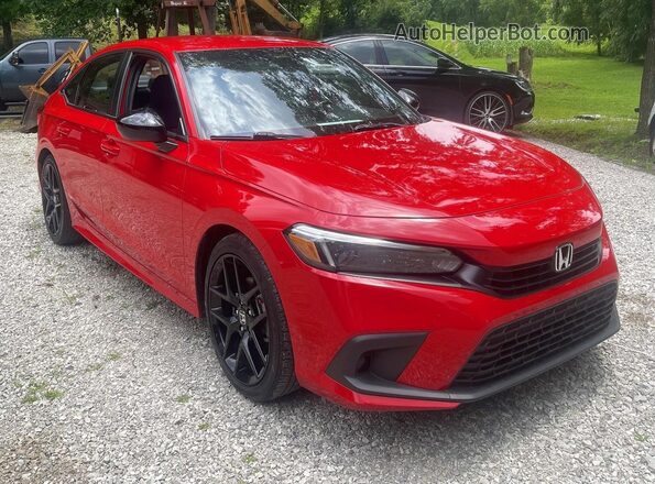 2HGFE2F59NH606346 2022 HONDA CIVIC Red Rear left