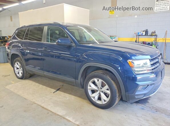 1V2UR2CA1KC571617 2019 VOLKSWAGEN ATLAS Blue Widok z przodu
