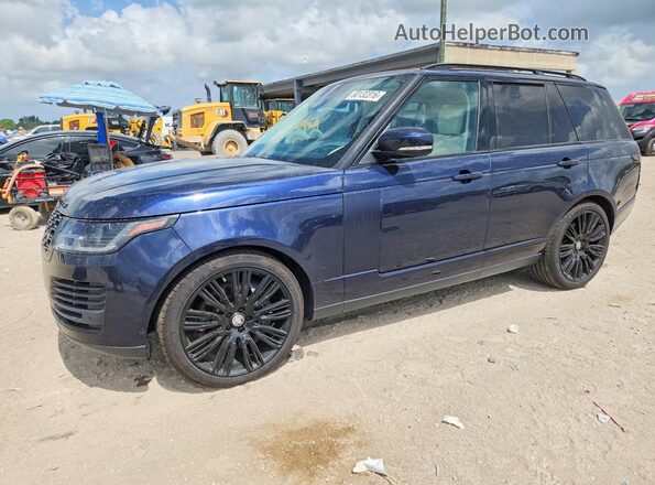 SALGS2SV9JA386337 2018 LAND ROVER RANGE Blue Trasero izquierdo