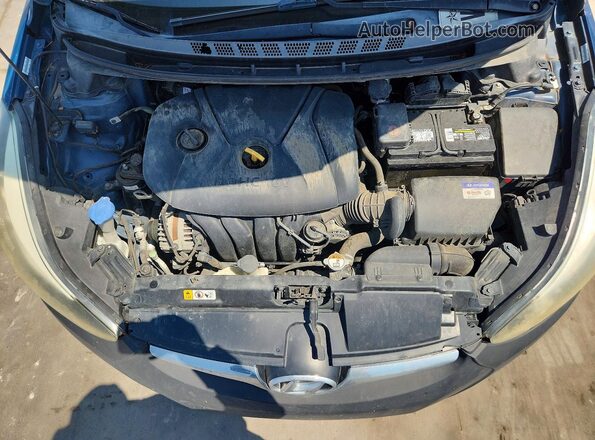 KMHDH4AE0GU568629 2016 HYUNDAI ELANTRA Blue Widok komory silnika