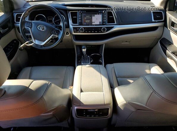 5TDKZRFH9KS297768 2019 TOYOTA HIGHLANDER Blue ხელსაწყოთა პანელის ხედი