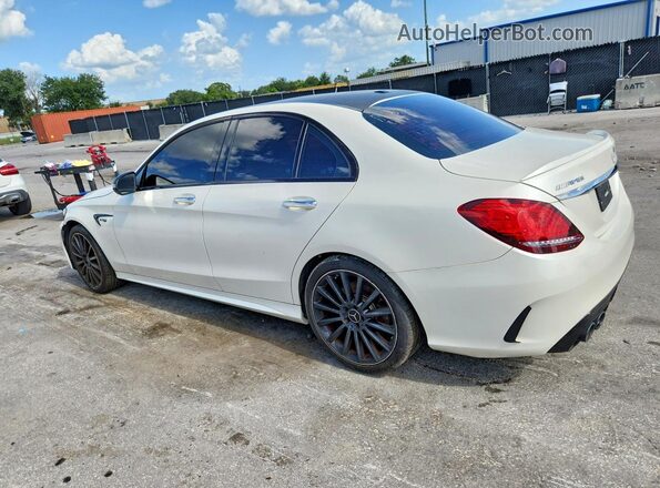 55SWF6EB0KU318256 2019 MERCEDES-BENZ C Белый Задняя правая четверть